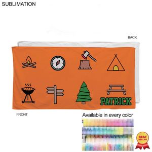 Absorbent Microfiber Dri-Lite Terry Branding Towel, 30x60, Sublimated Edge to Edge 1 side