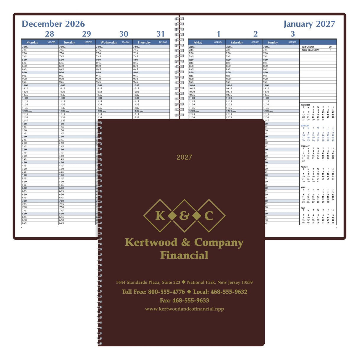 Triumph® Calendars Weekly Time Manager