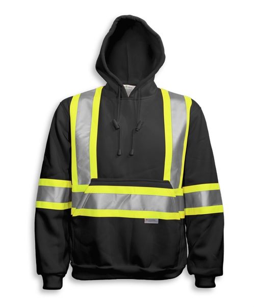 Black Hi-Vis Pullover Hoodie