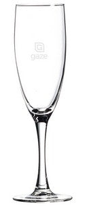 Champagne 5.75oz flute clear glass - Etched