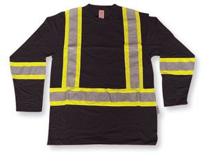 Classic Black Cotton Safety Shirt