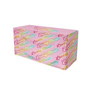 4' Fitted Open-Back Full-Color Table Throw