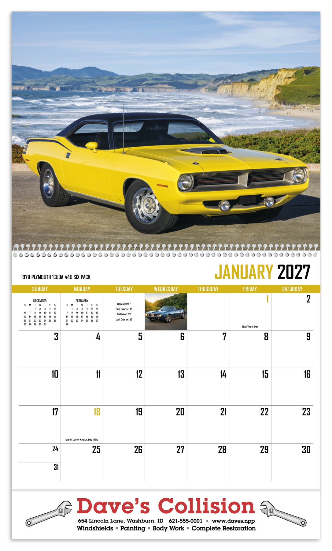 HotLine Products Street Thunder Appointment Calendar - Spiral open image