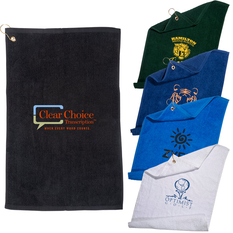 Golf Towel w/Grommet & Hook (16"x25")