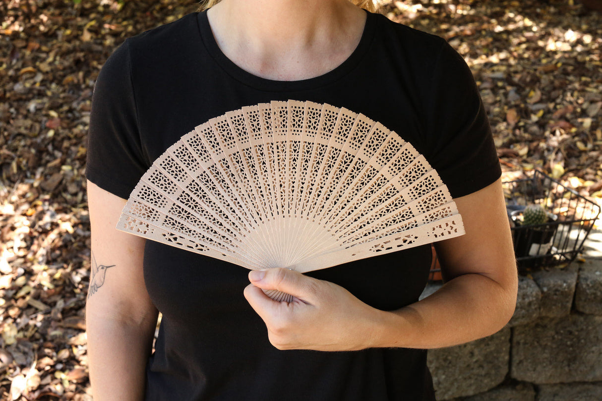 Dynasty Wood Hand Fan