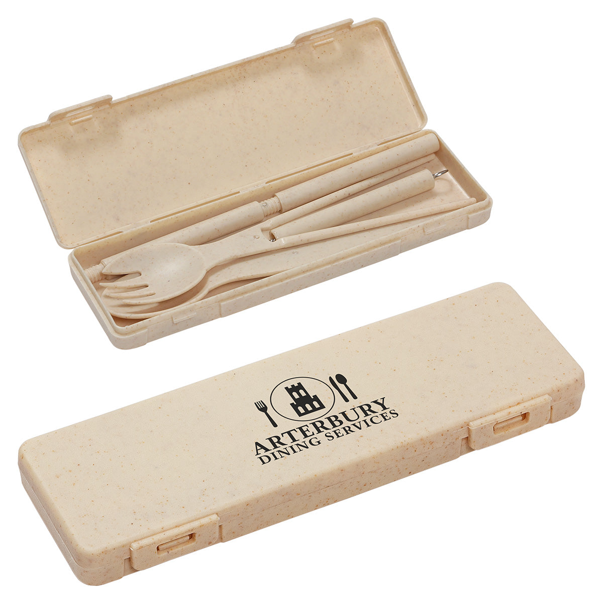 6-in-1 Portable Wheatstraw Tableware Set