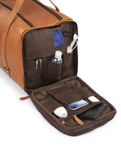 000897 Bugatti Colombian Leather Luggage Duffel Bag