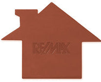 House Shaped single coaster brown, bonded leather