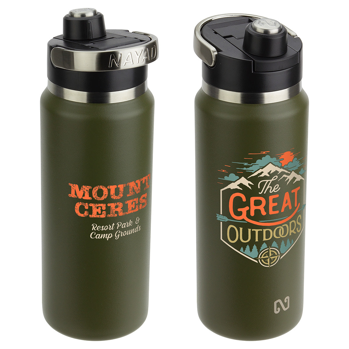 NAYAD® Traveler 26 oz Stainless Double-wall Bottle with Twist-Top Spout