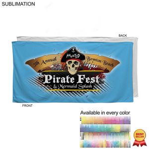 000562 Absorbent Microfiber Dri-Lite Terry Beach, Shower Towel, 30x60, Sublimated Edge to Edge 1 side