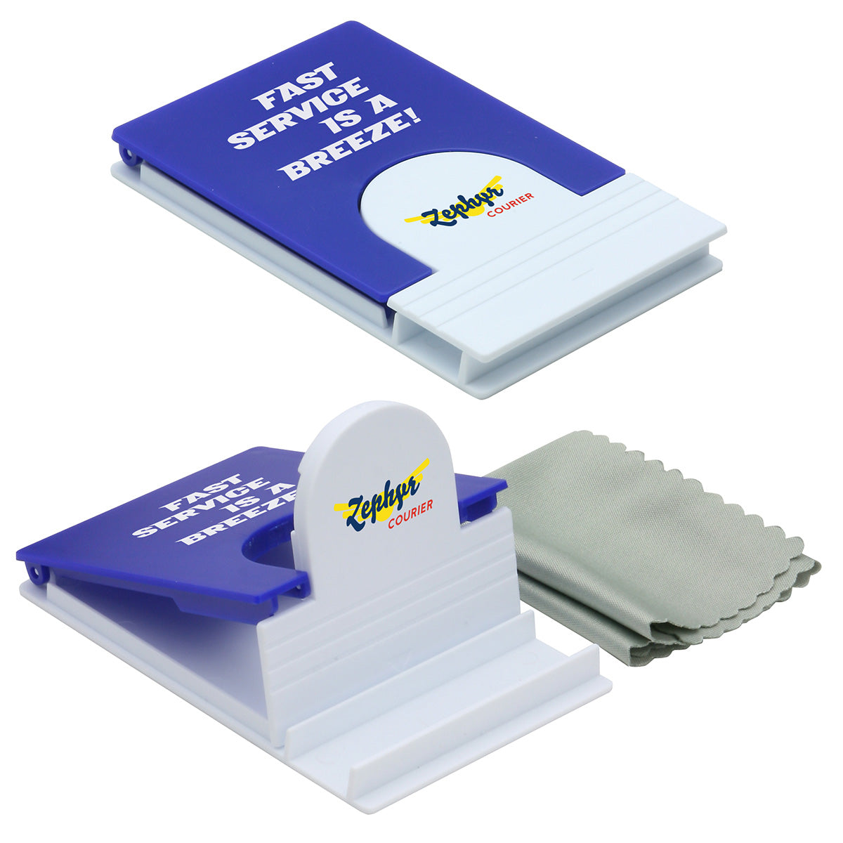 5" x 5" Microfiber Cloth with Phone Holder