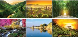 Scenic Asia Spiral Wall Calendar