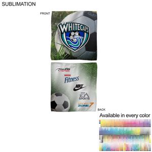Microfiber Dri-Lite Terry Team and Sponsorship Towel, 12x12, Sublimated Edge to Edge 2 sides