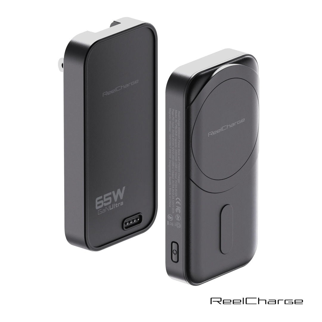 ReelCharge 2" 1 Power Bank Slim Wall Charger