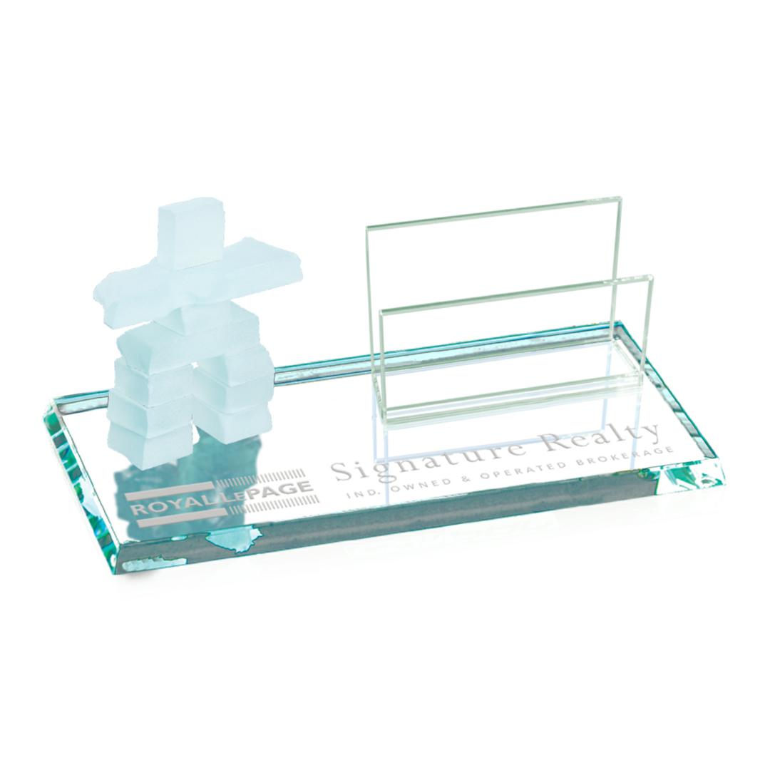 Inukshuk Cardholder - Jade Standard Edge