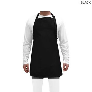 Domestic made Twill Bib Apron, 25x28, No Pockets, Adjust Neck, Heat Transfer Logo