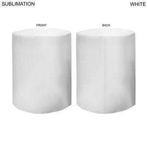 Sublimated Round Fitted Cruiser White Table Throw, Sublimated Full color