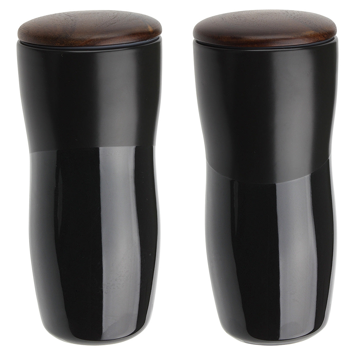 Adriano 12 oz Double-wall Ceramic Tumbler with Wood Lid