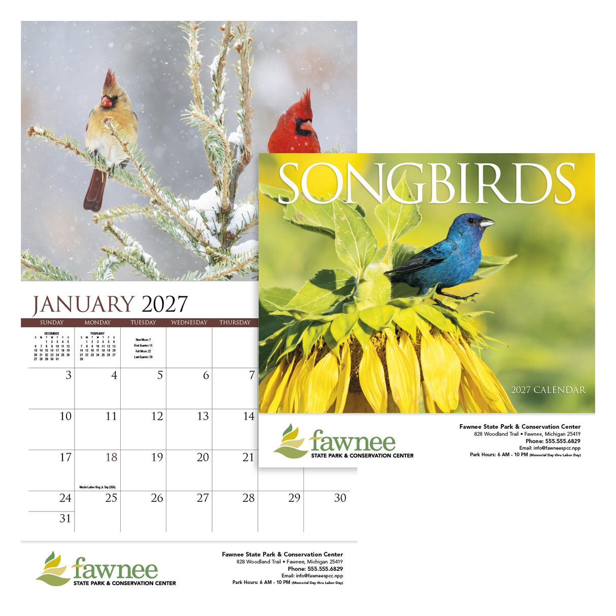 HotLine® Products Songbirds Appointment Calendar - Stapled