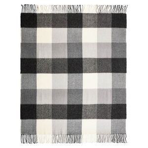 Plaid Wool Blanket, 50x60, with Lasered logo patch, NO SETUP CHARGE