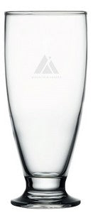 Cin-Cin 16oz clear glass pilsner - Etched