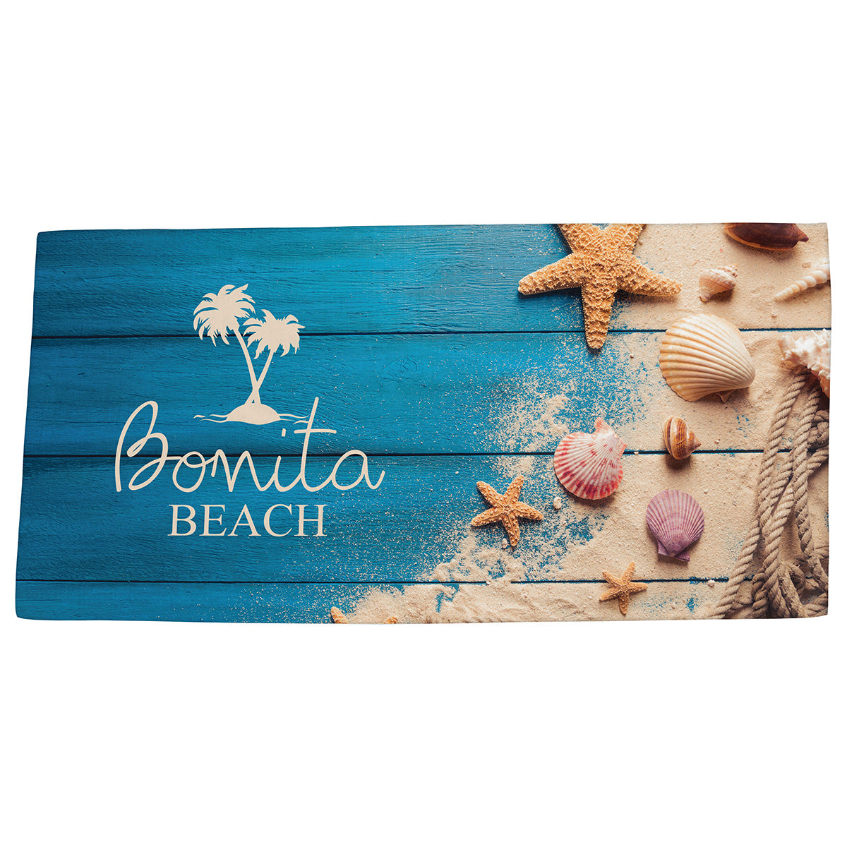 Boardwalk 30" x 60" Microfiber Beach Blanket/Towel- Full-Color