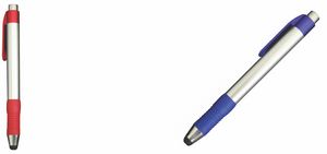 Carlisle Plastic Plunger Action Ballpoint Pen with soft PDA stylus (3-5 Days)