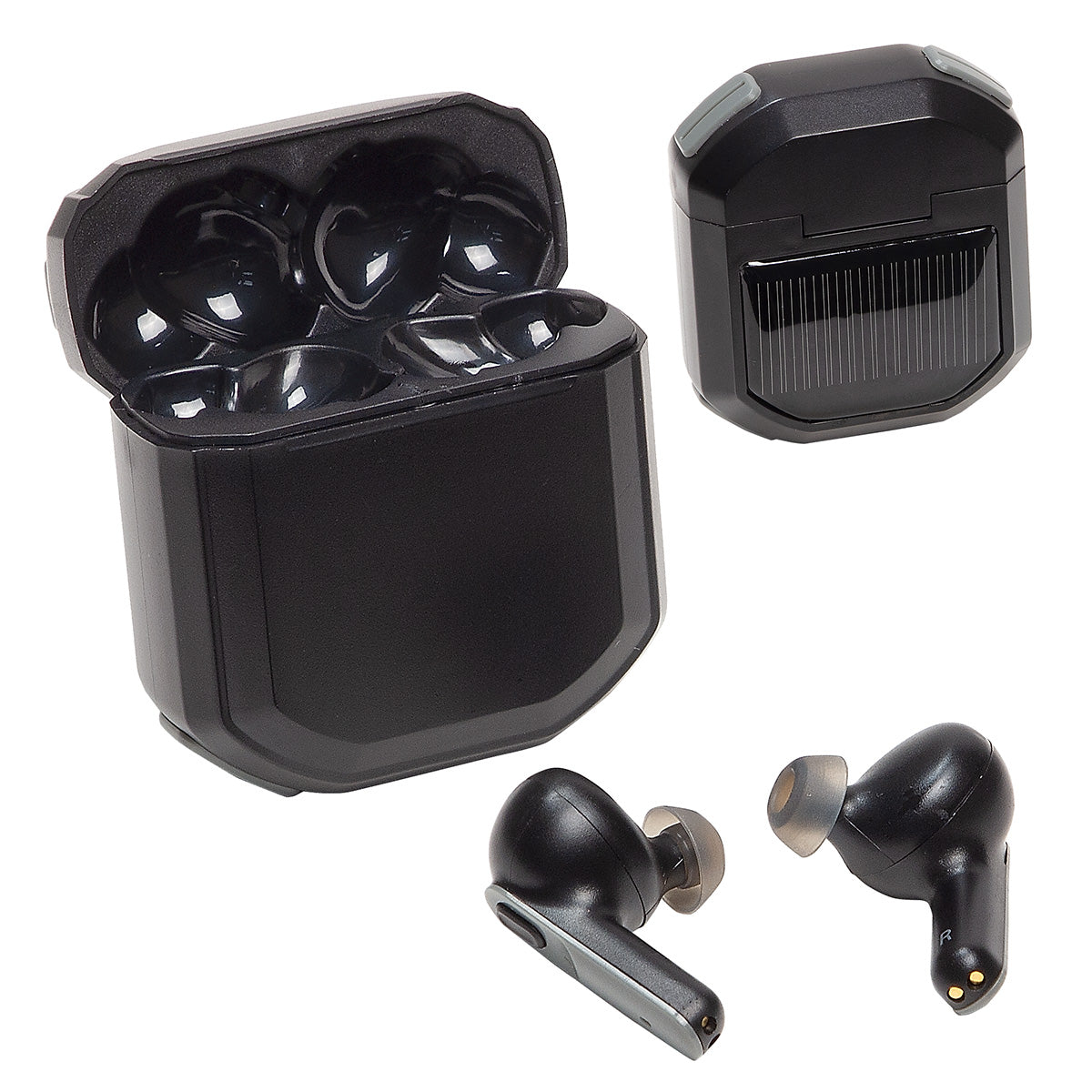 000648 Allegro TWS Earbuds with Solar Powered Charging Case