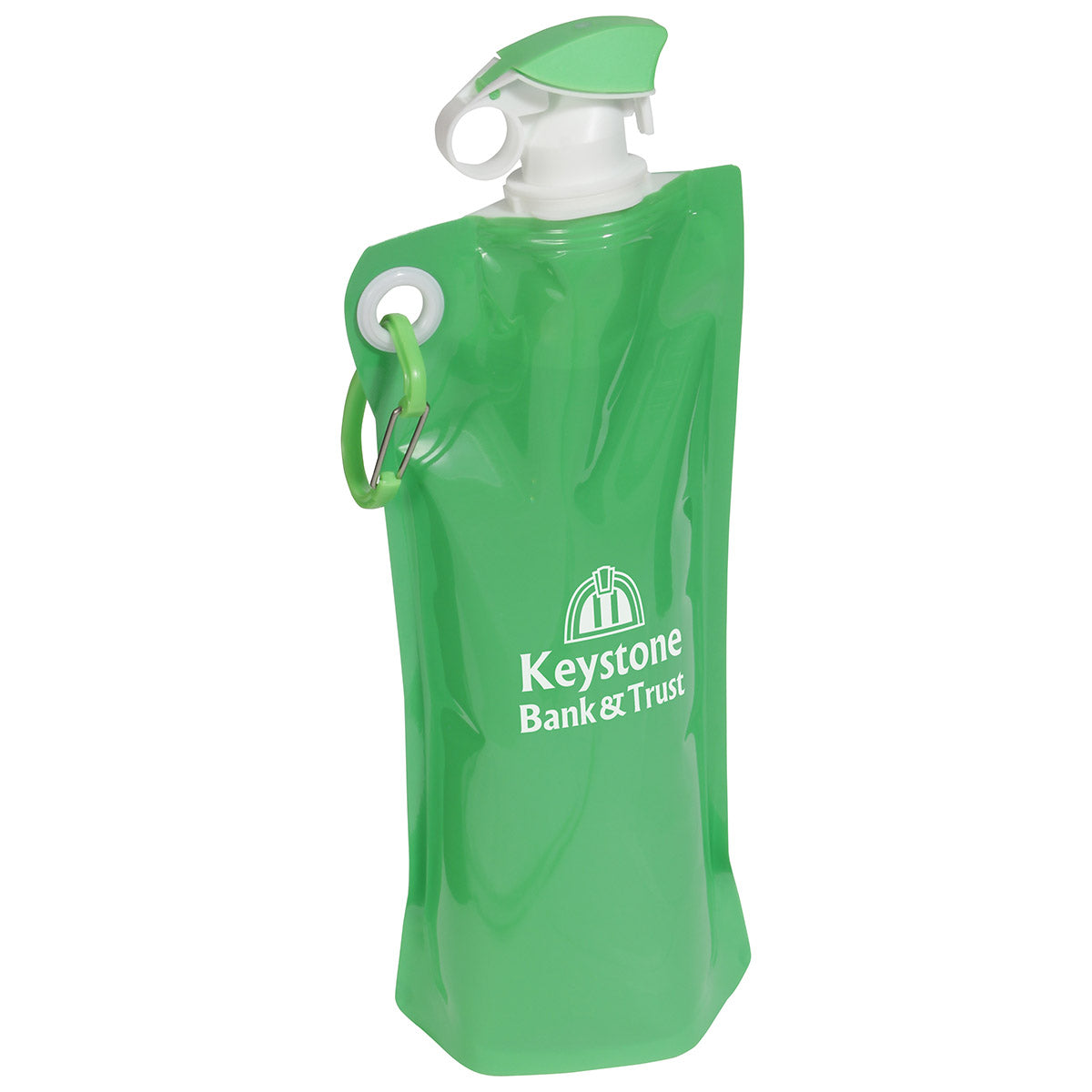 Flip Top Foldable Water Bottle with Carabiner