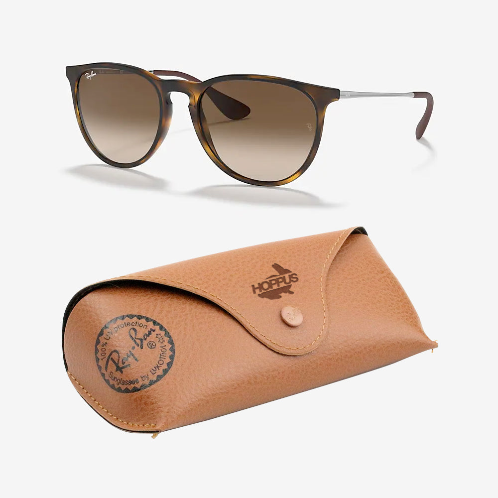 Ray Ban Erika Non-Polarized Sunglasses, Tortoise/Gunmetal Brown, Size 54