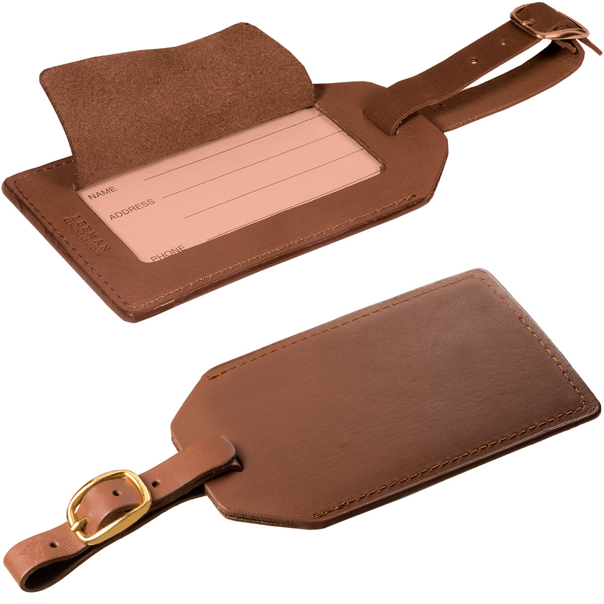Grand Central Luggage Tag (Sueded Full-Grain Leather)