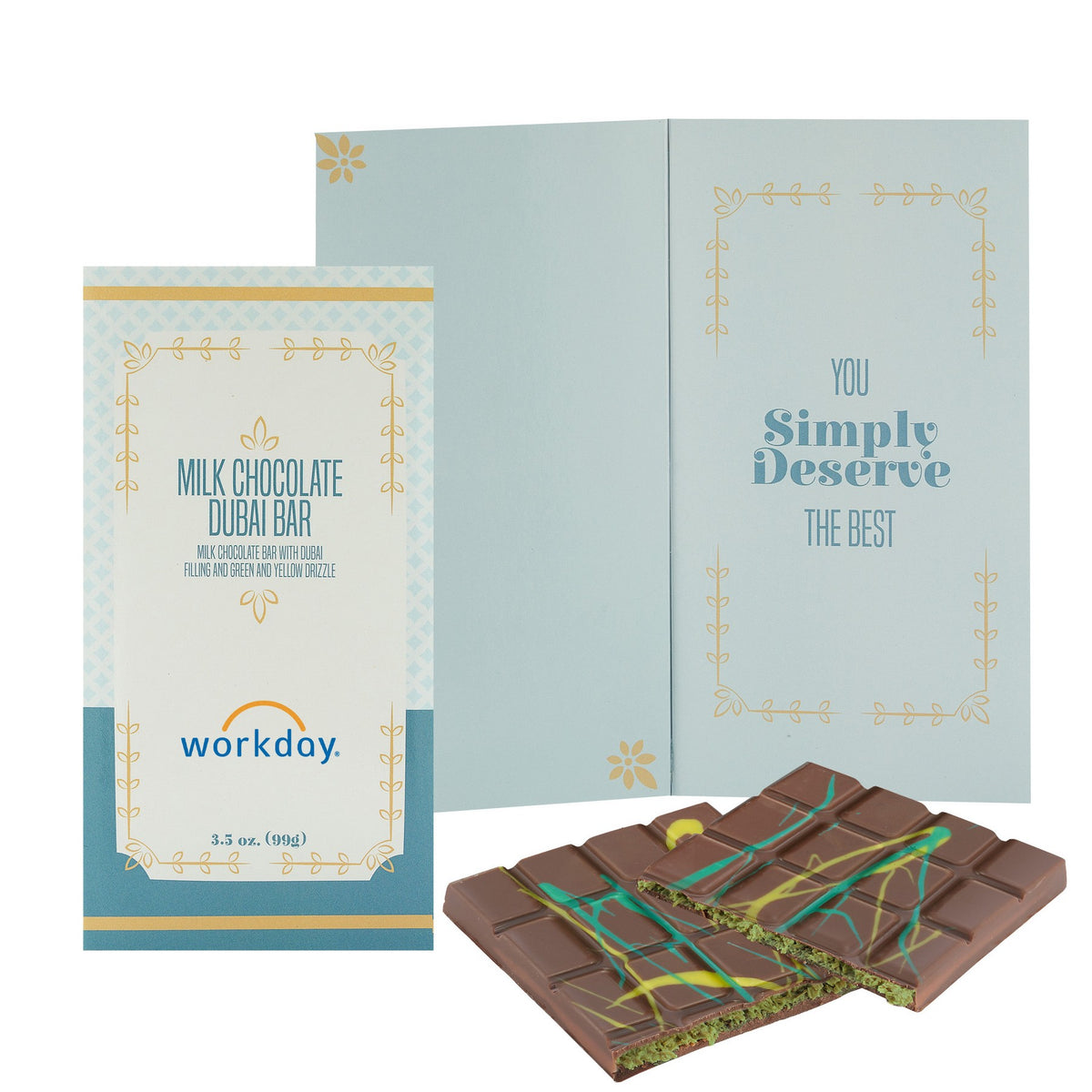 The Luxe Greeting Card Collection - Milk Chocolate Dubai Bar