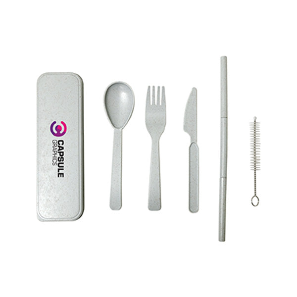 Wheat Fiber Utensil Case Set