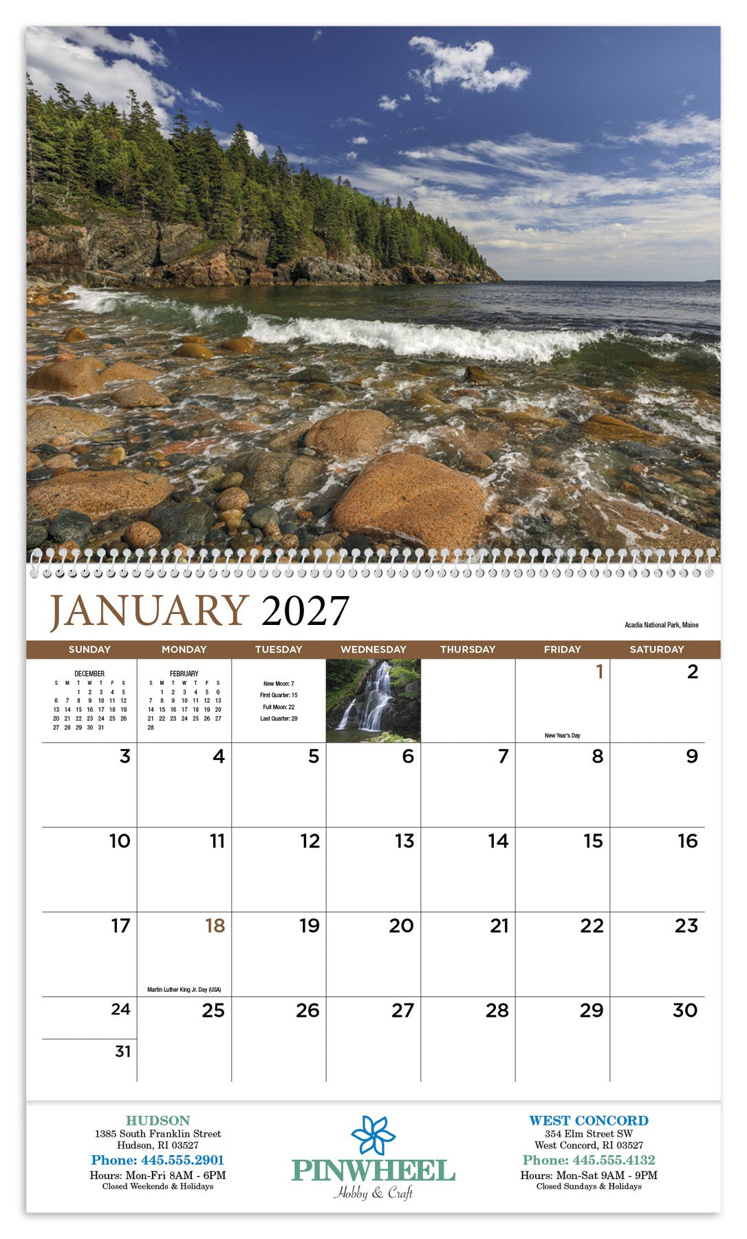 HotLine Products New England Appointment Calendar - Spiral open image