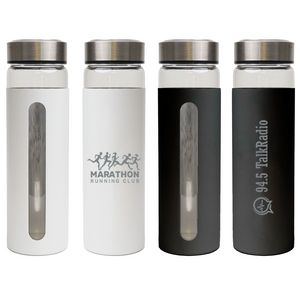 000016 Rideau 600 Ml. (20 Fl.Oz.) Glass Bottle With Aluminum Sleeve