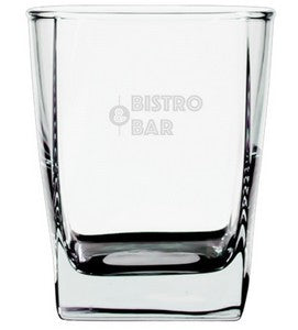 Square 12oz Tumbler glass - Etched