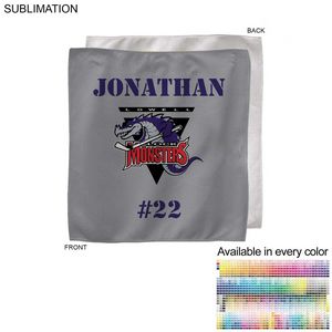 Team Towel in Microfiber Dri-Lite Terry, 15x15, Sublimated sweat towel
