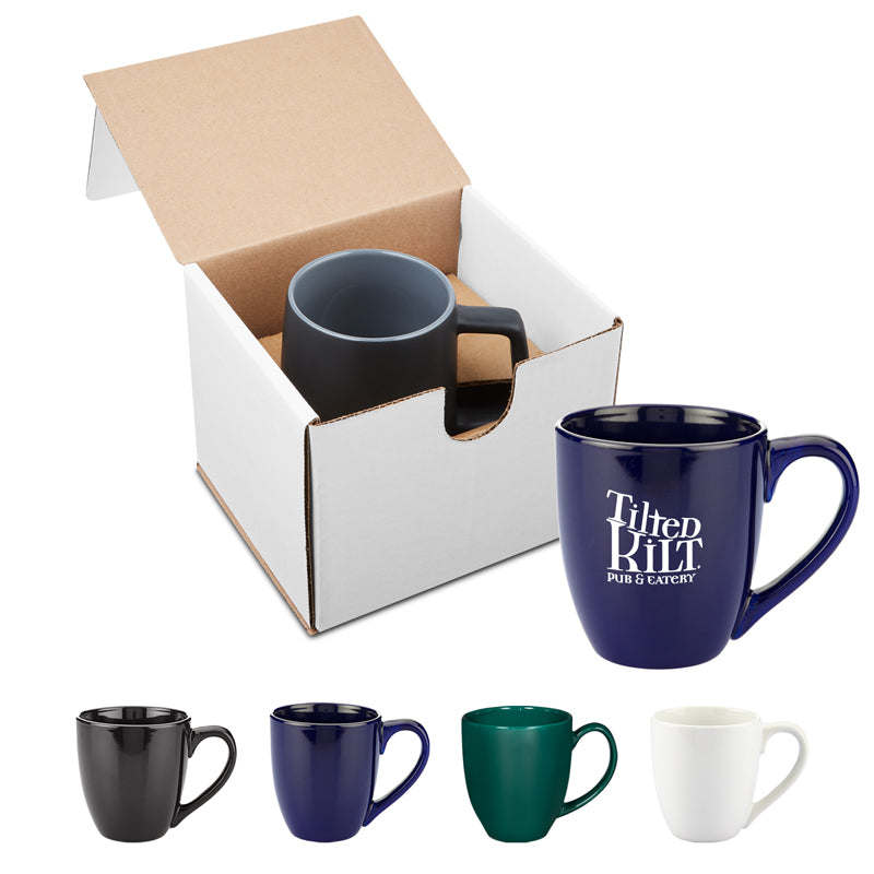 15 Oz. Bistro Style Ceramic Mug Gift Set