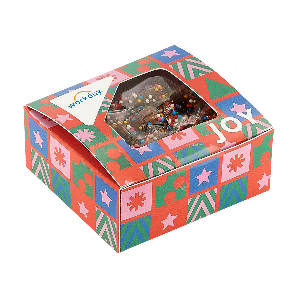 The Petite Pretzel Box - Milk Chocolate Pretzels with Rainbow Nonpareils