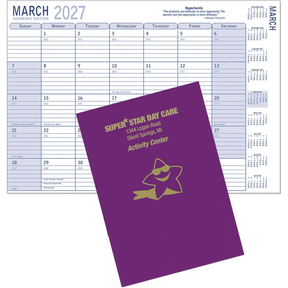 Summit Academic Monthly 7x10 Desk Planner