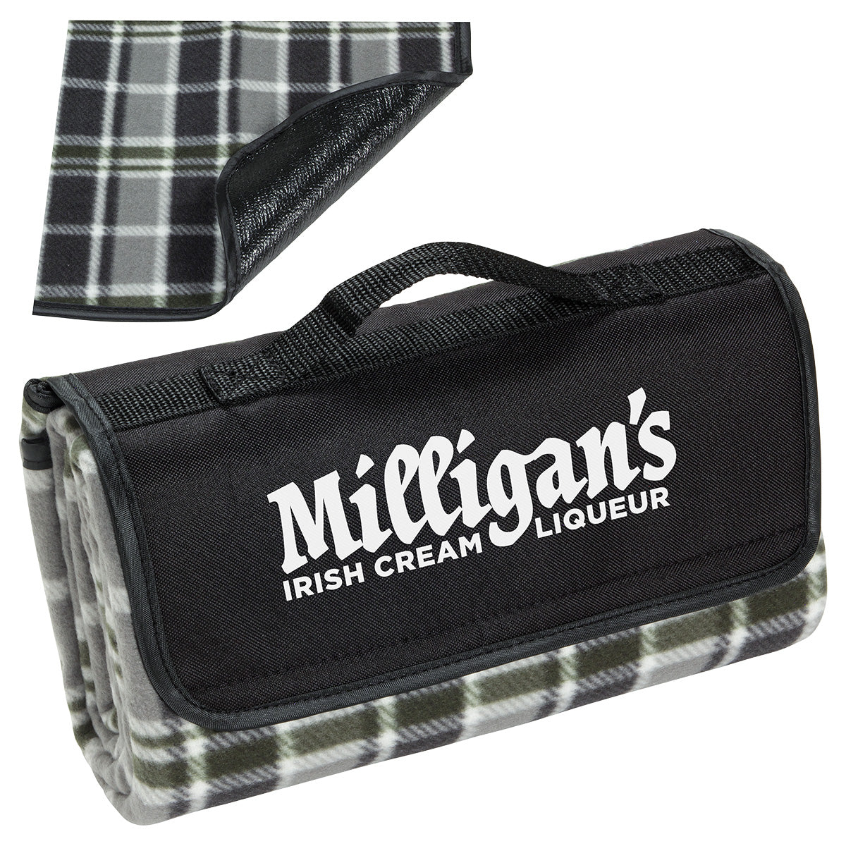 000621 Plaid Barrel Fleece Picnic Blanket