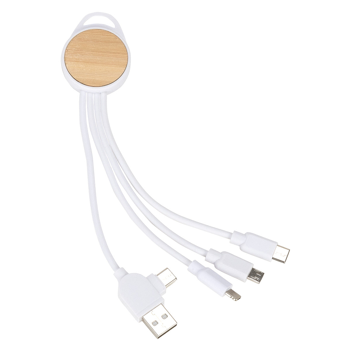 000749 Bamboo 3-in-1 6" Charging Cable