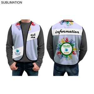 000556 Domestic Made Poplin Vest, Fully Sublimated front and back, Uniform, Volunteer, Safety Vest