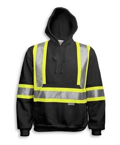 Black Hi-Vis Pullover Hoodie