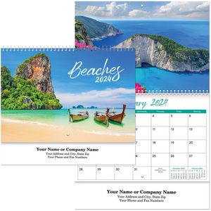 Beaches Spiral Wall Calendar