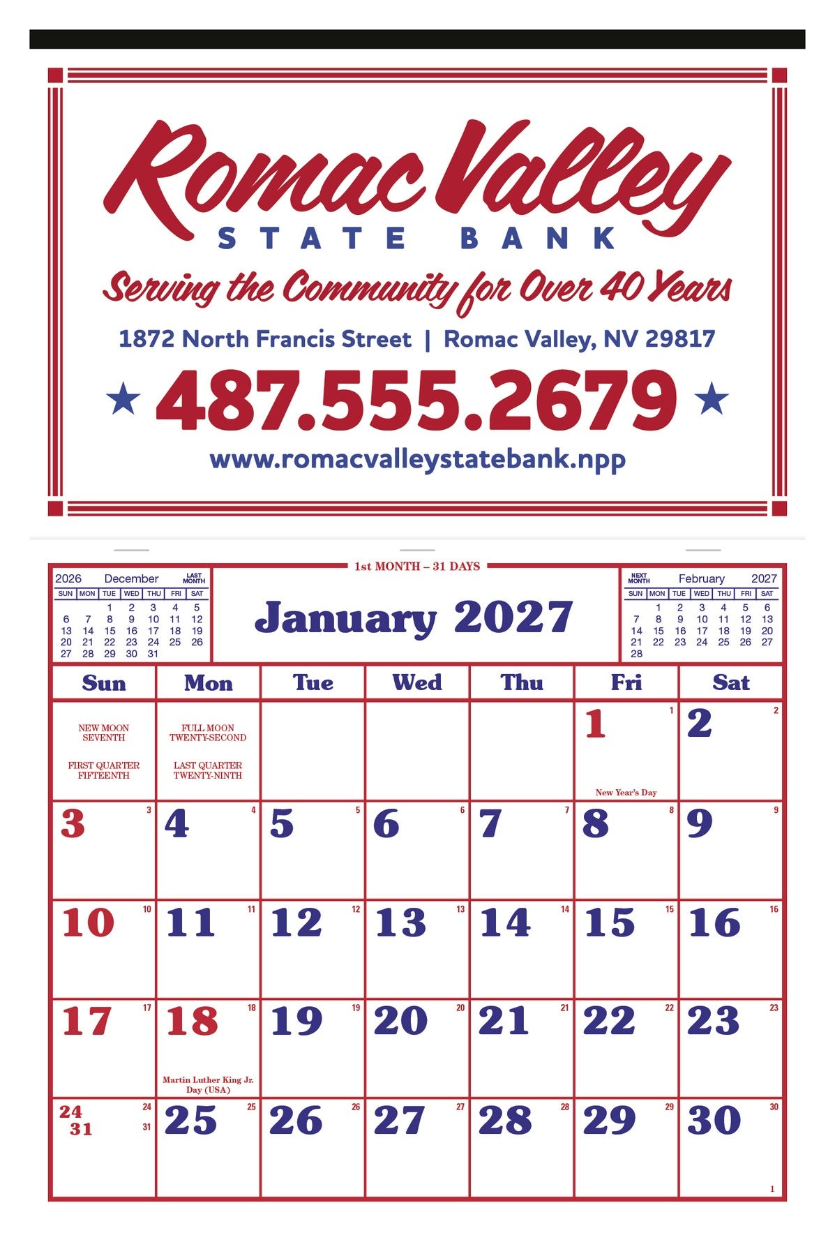 Skinner & Kennedy Apron Style Calendar image