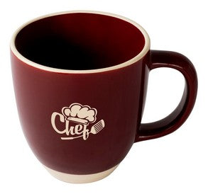 Victorian 14oz burgundy mug - Etched