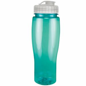 Translucent Aqua Blue/Clear Lid Blank