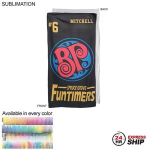24 Hr Express Ship - Team Towel in Microfiber Dri-Lite Terry, 30x60, Sublimated Shower Towel