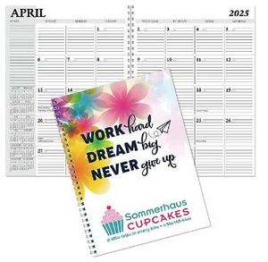 Full Colour Spiral Desk Planner 7X10